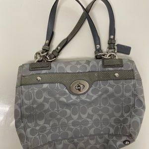 Gray Coach Handbag